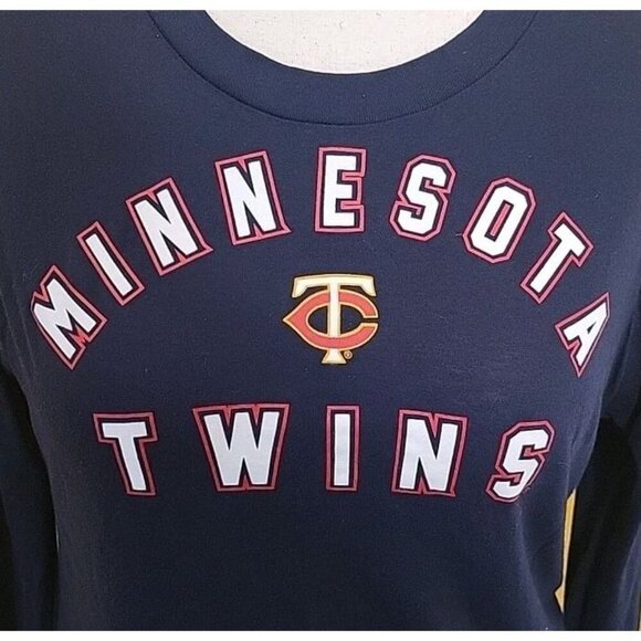 Womens XS Minnesota Twins Campus LIfestyle Long Sleeved Tee Shirt Official MLB - Picture 2 of 14